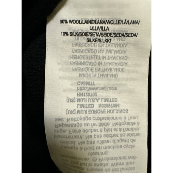 Unbranded Women's Merino Wool Sweater Silk Blend V Neck Size M Black - Picture 4 of 14